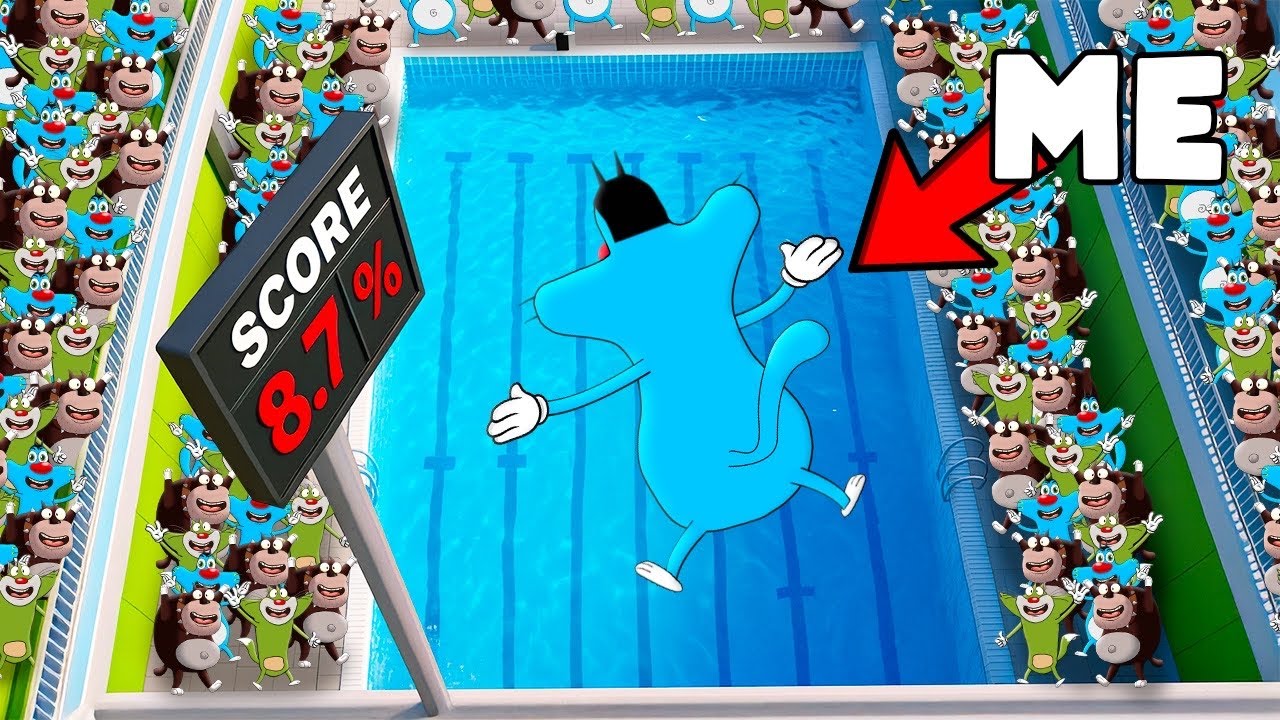 Roblox Oggy Jump And Splashed In The Water With Jack And Bob