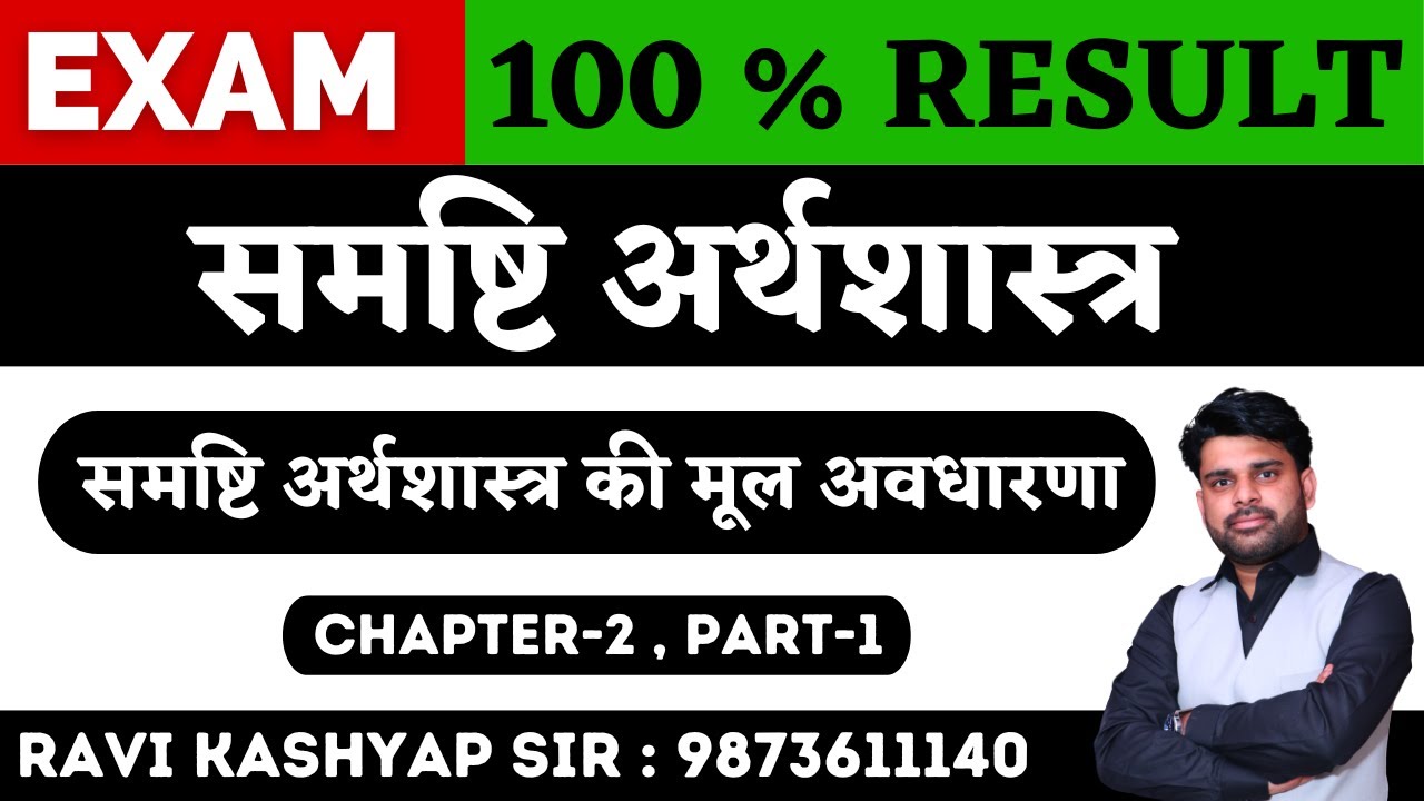 समष्टि अर्थशास्त्र की मूल अवधारणा  🔥Chapter 2 | Part 1 | Macroeconomics Class 12 in hindi