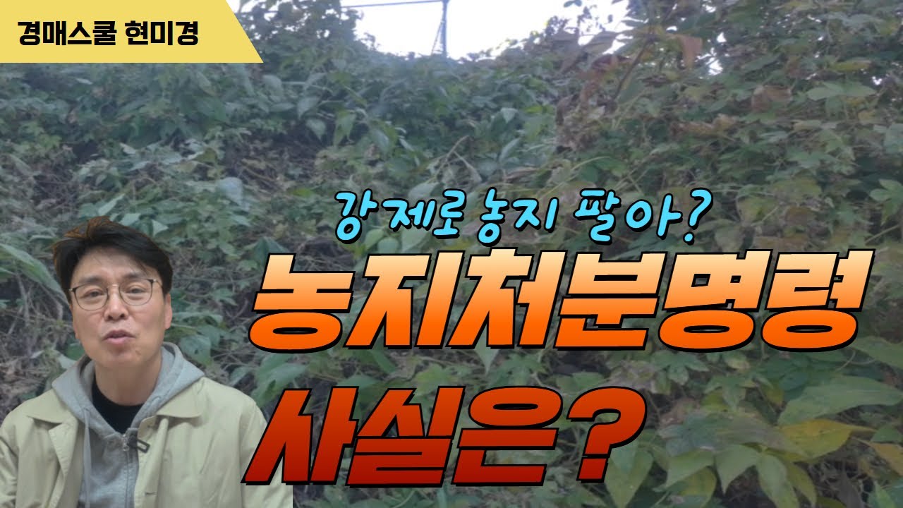 농지처분명령 나오면 어떻해?. 해결 방법은 이렇게?