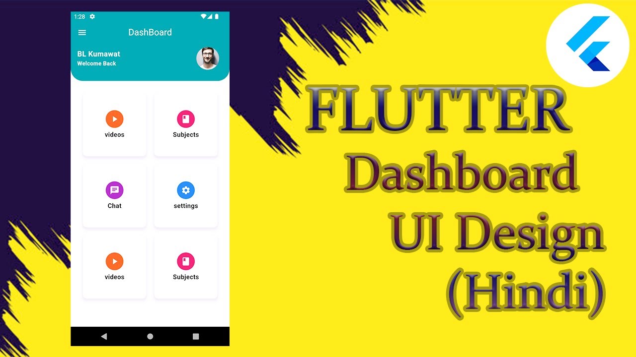 Dashboard UI Design with Flutter in Hindi | InventorCode |