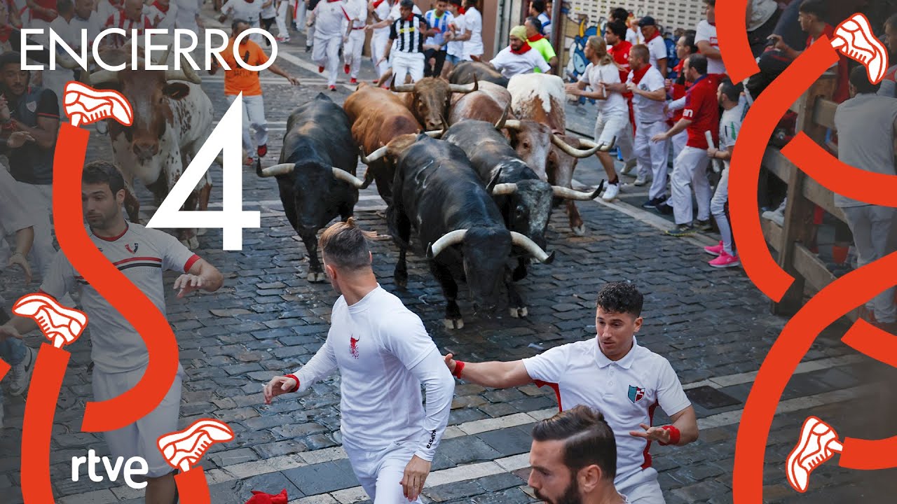 CUARTO ENCIERRO de San Ferm&iacute;n 2022 | Toros de La Palmosilla