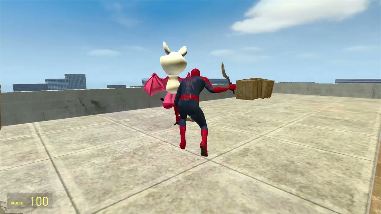 SCARY WUGGY HUGGY FROM POPPY PLAYTIME STARTS LOOKING FOR FOOD IN THE CITY | GARRY'S MOD