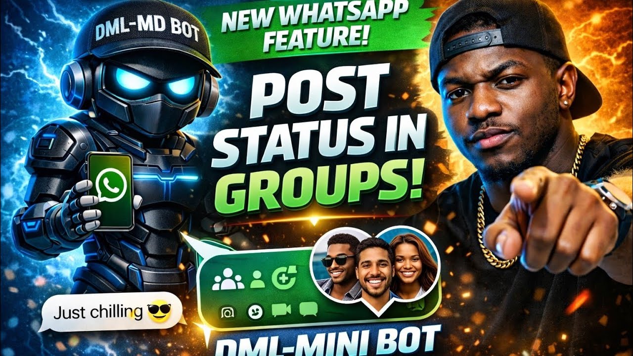HOW TO POST STATUS IN WHATSAPP GROUP | New WhatsApp Feature 2026 UNLOCKED using DML MINI BOT 