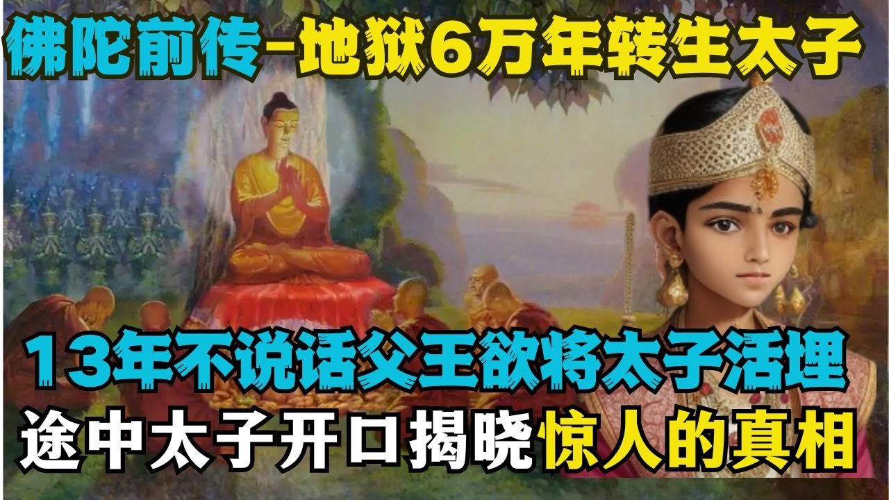 佛陀曾在地狱六万年后转生为太子，13年不说话国王欲将太子活埋，途中太子开口 揭秘惊人的真相！【佛说太子墓魄经】