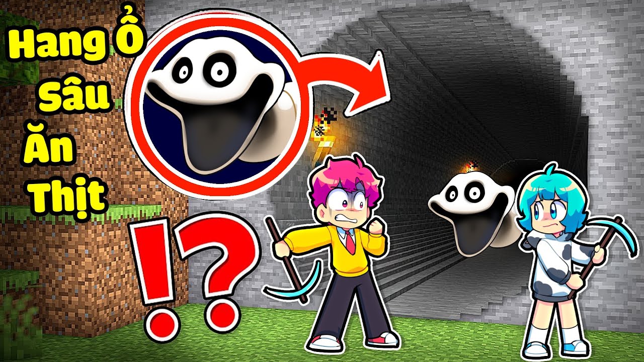 Yummie Hiha PHÁT HIỆN HANG Ổ SÂU ĂN THỊT Trong Minecraft