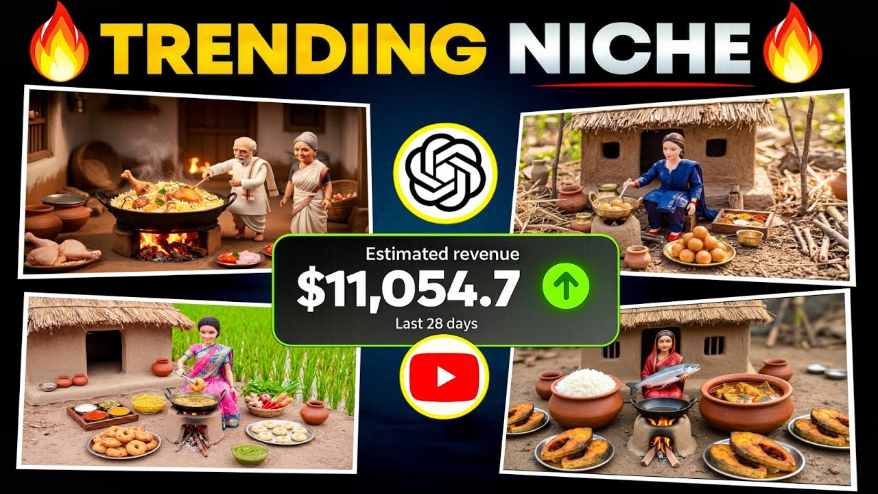Create Viral Miniature Doll Village Cooking Videos With AI | 100% Monetizable