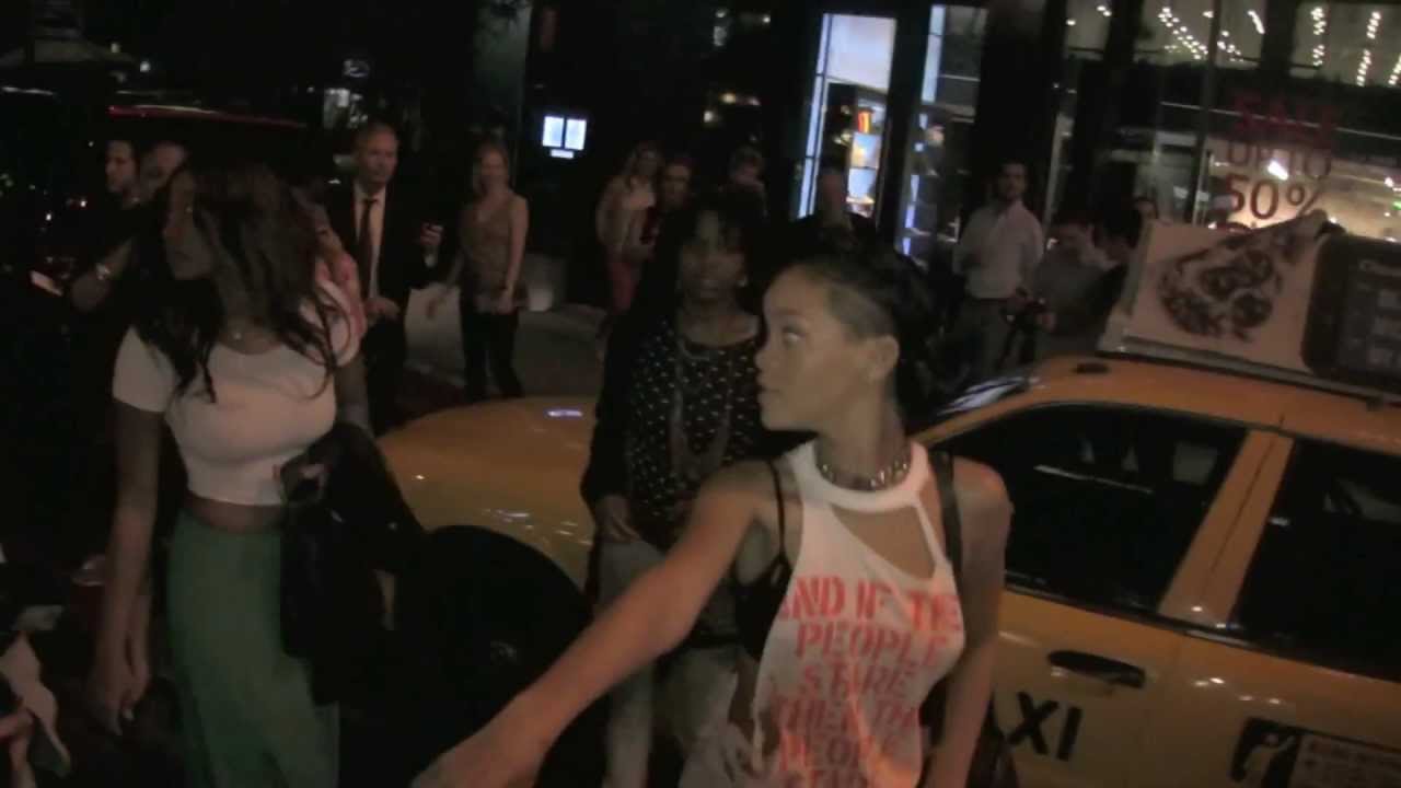 Rihanna asked about Chris Brown and Drake fight at NYC club