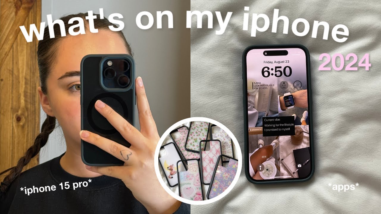 WHAT'S ON MY IPHONE 15 PRO ✨ widget organization, apps & aesthetic wallpapers
