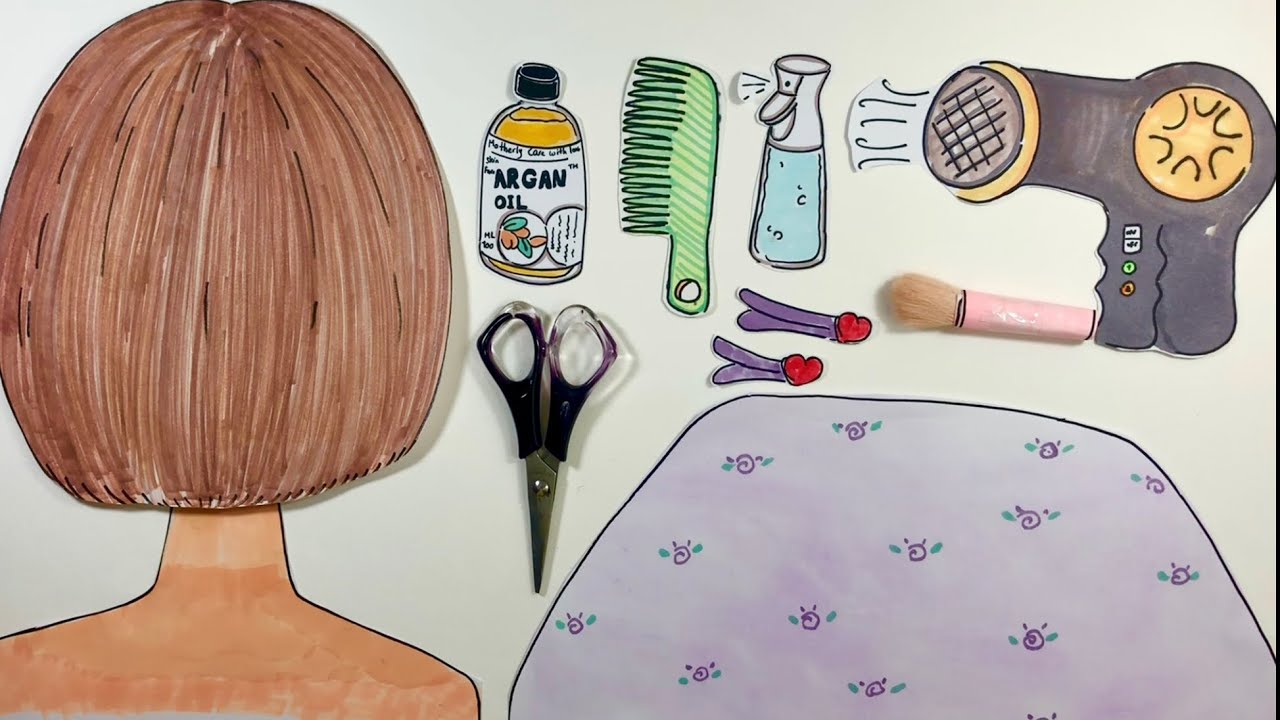 Paper ASMR | Relaxing Haircut Sounds | ASMR Hair Salon 