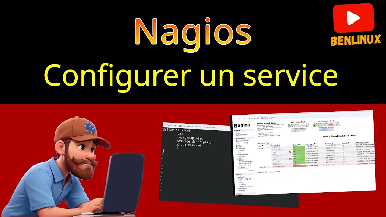 Nagios - Ajouter et configurer un service à surveiller