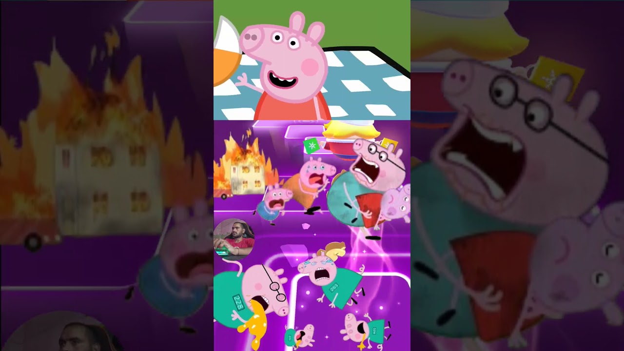Peppa Pig All Characters Screaming - Tiles Hop #peppa #peppapig #peppathepig