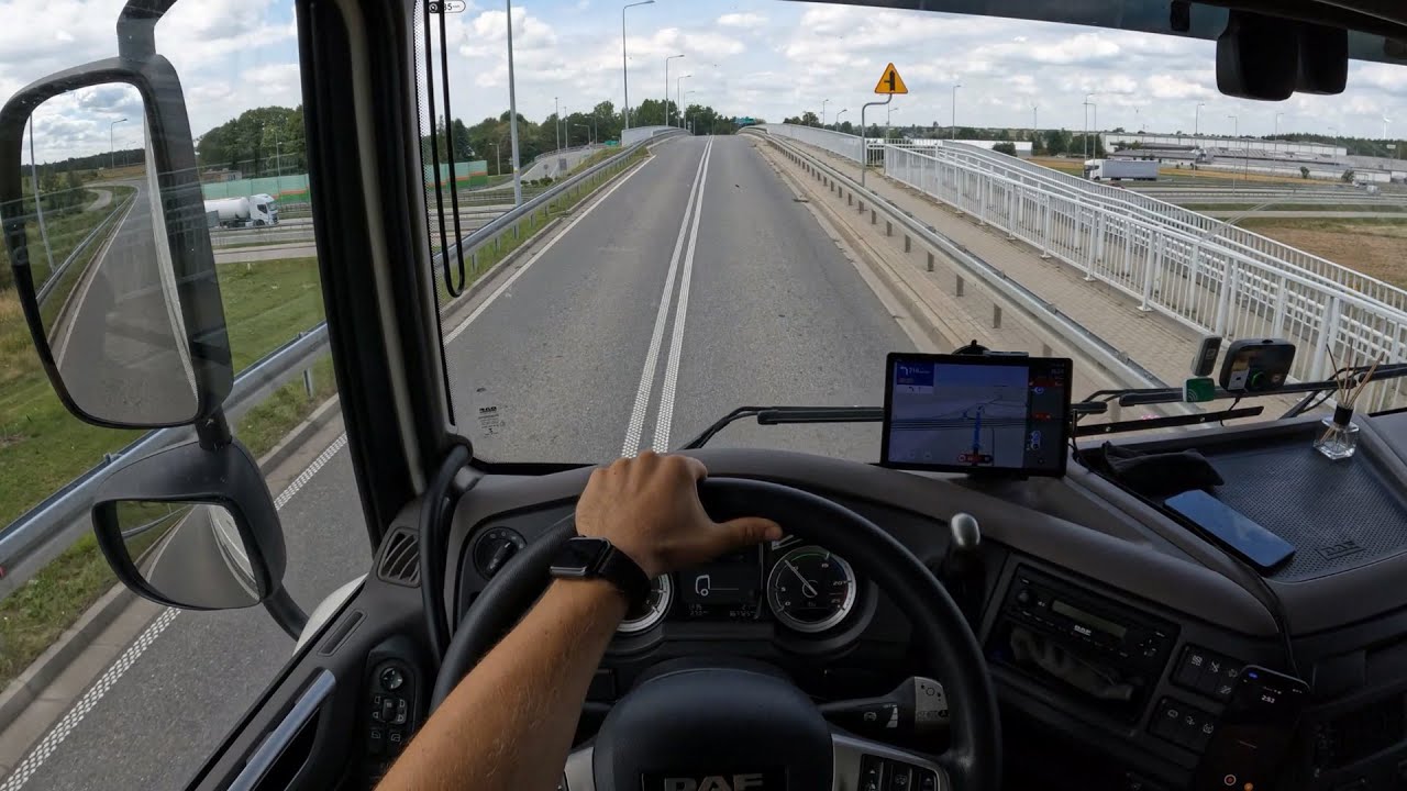 POV Driving DAF XF - Poland Landscape