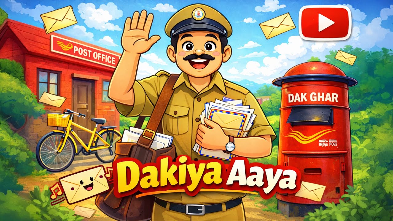 Dakiya Aaya | डाकिया आया | Kids Rhymes | Hindi Rhymes | Hindi Kids Poem | Kids Cartoon