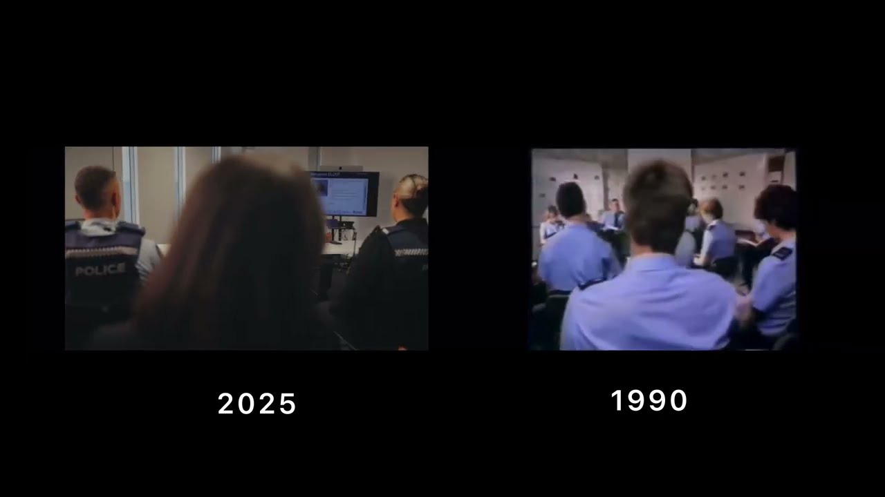 NZ Police 2025 Ad Recreation side by side to 1990 original comparison!