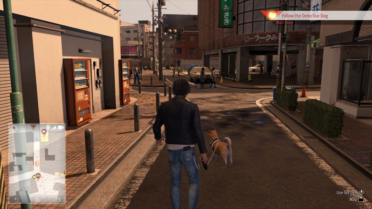 Lost Judgment - Chapter 4 A New Partner Side Job: Follow The Detective Dog Gameplay Sequence