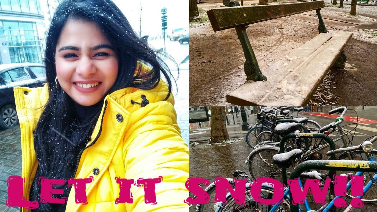 Winter Life in Europe | snowfall in Brussels 🇧🇪
