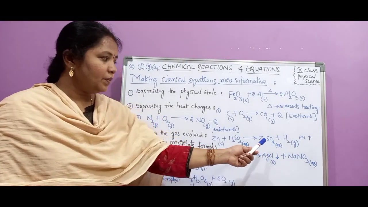 Making chemical equations more informative | part 7 of Chemical reactions and equations | TS Board |