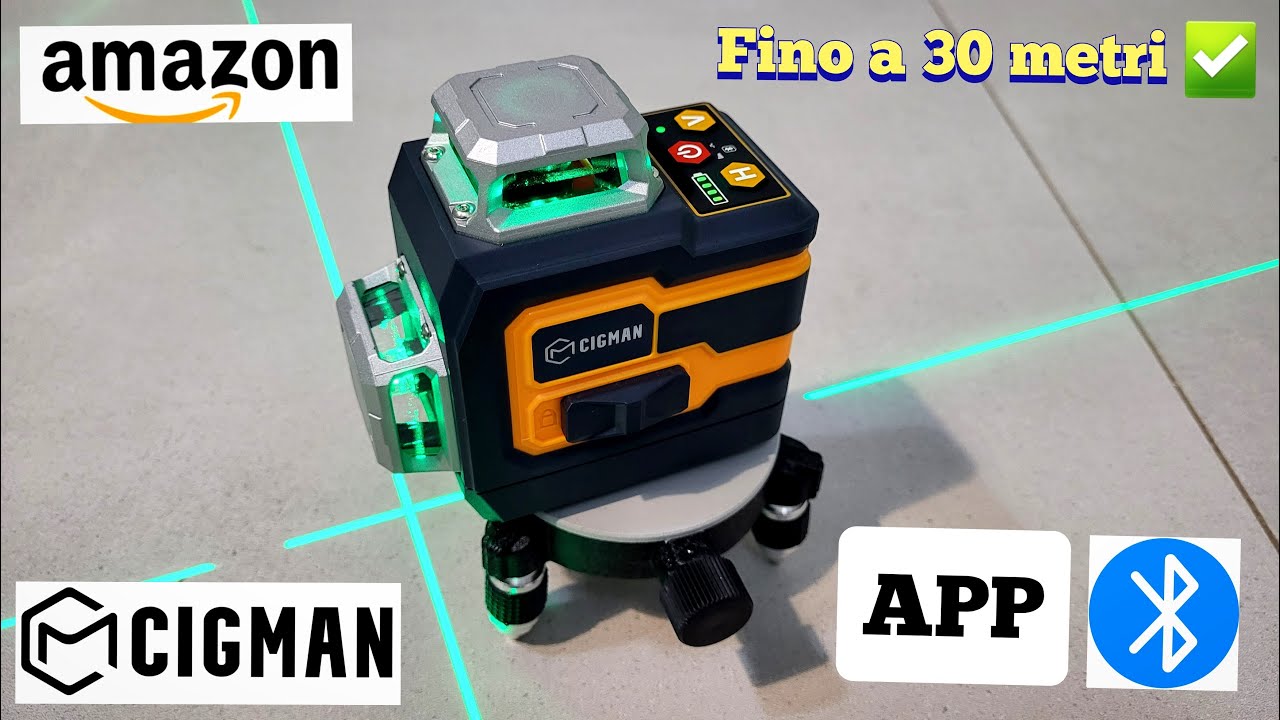 Livella laser autolivellante 3D 3x360 con APP intelligente | Cigman CM-S01 | level laser by amazon
