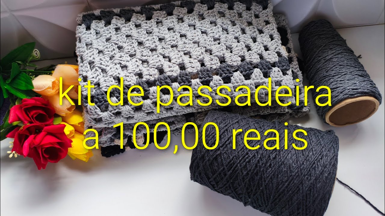 Kit de passadeira modelo mais vendido do momento, pesando menos de 1 kilo #croche.