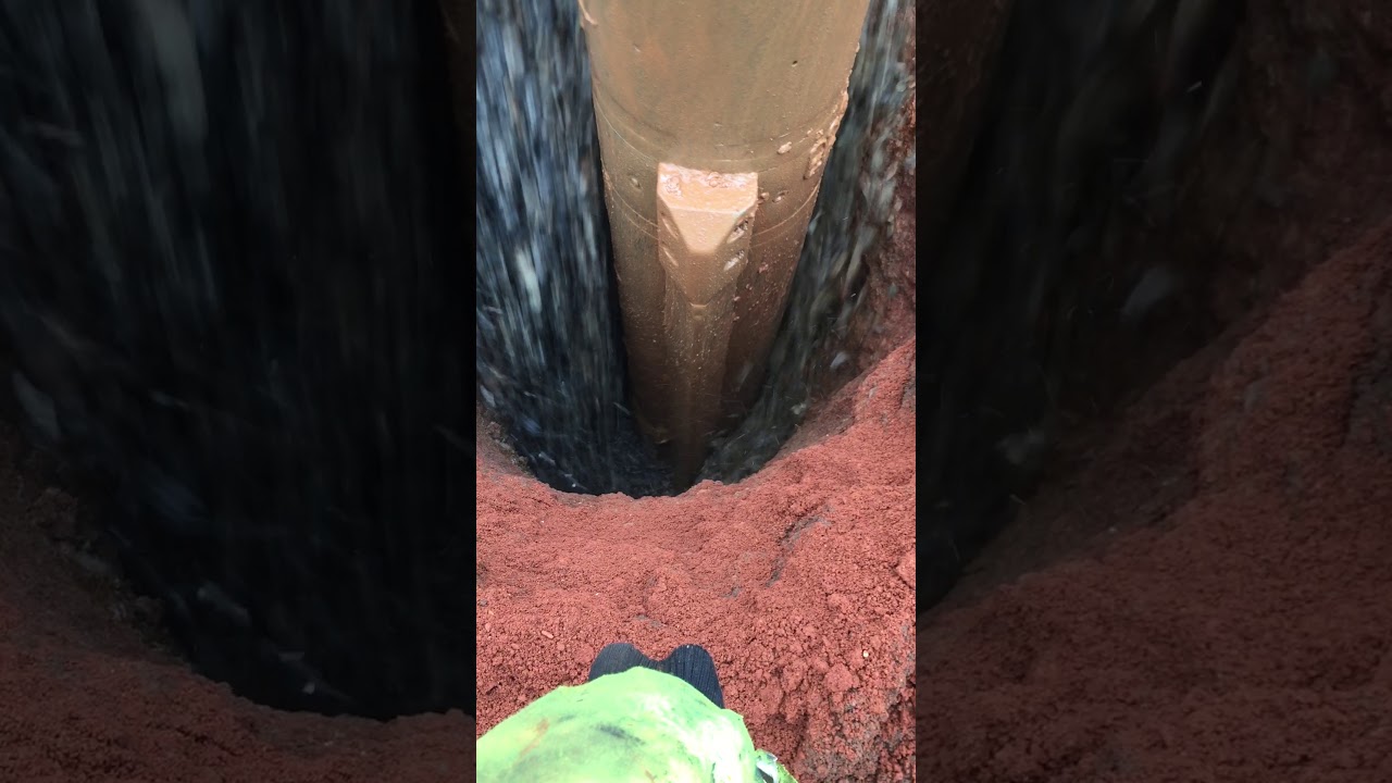 Stone column soil improvement top feed