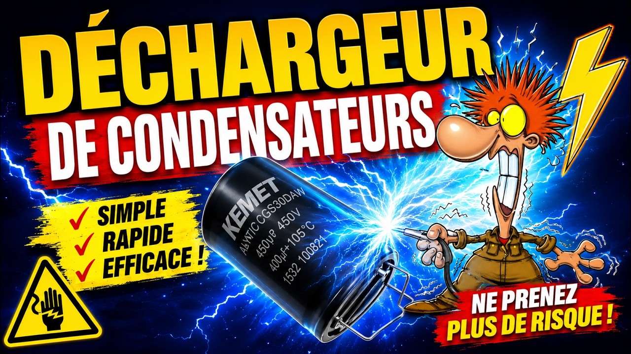 Fabriquer un simple déchargeur de condensateur led électronique - electronic capacitor discharger