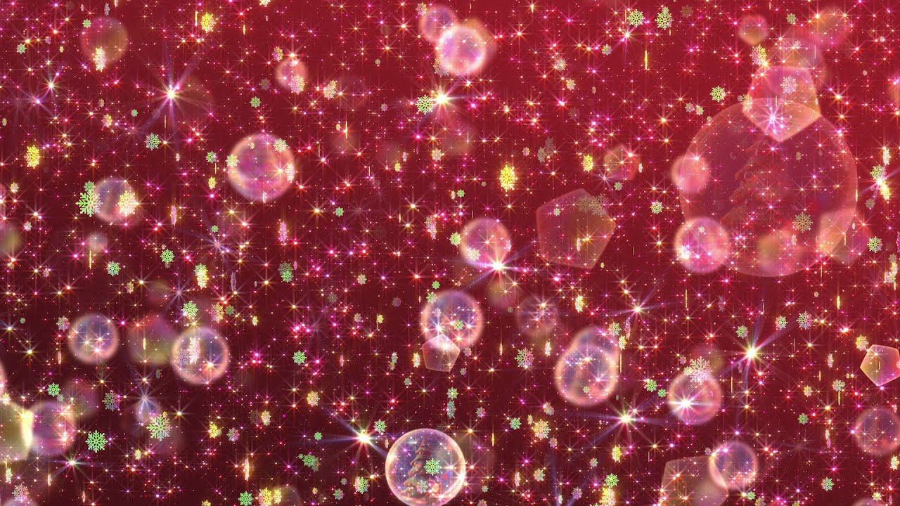 4K Screensaver | Red Sparkling Snowflakes– Psychedelic VJ Loop (No Sound)