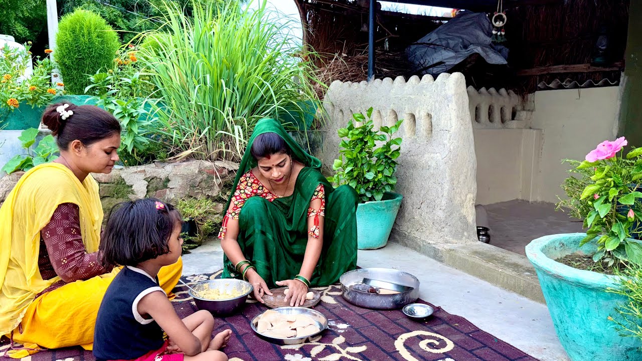 💁‍♀️बहुत दिनों बाद मिला घर का ऐसा खाना🥘जिसके आगे होटल रेस्टोरेंट भी लगे फीका#indianvillagefamily