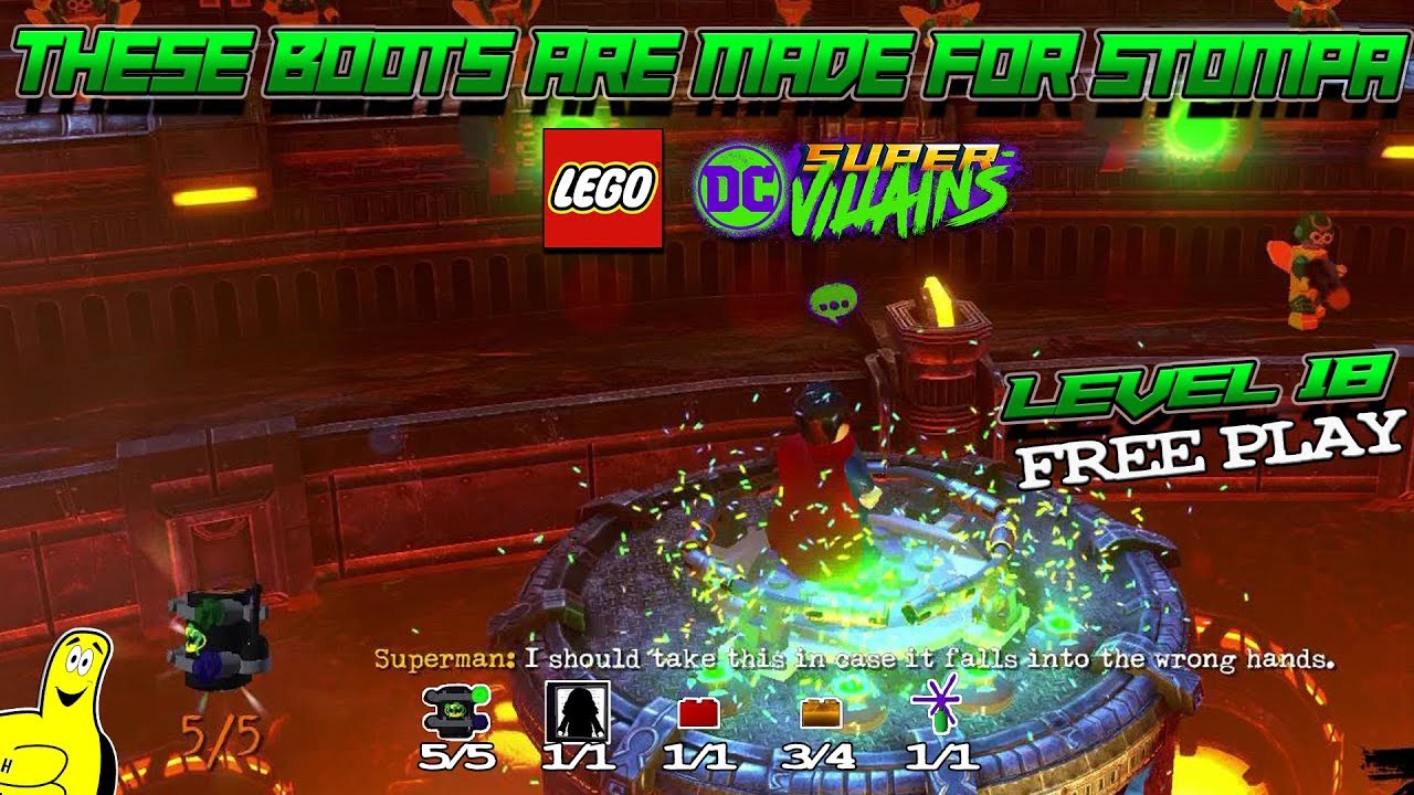 Lego DC Super-Villains: Уровень 18 / Эти ботинки созданы для Stompa FREE PLAY (Все предметы колле...