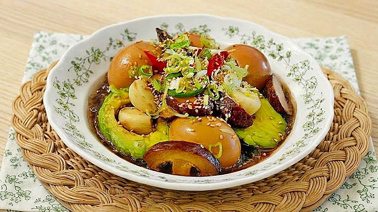 소고기 장조림보다 더 맛있는 아보카도, 달걀, 표고버섯 장조림 /달걀요리//마약계란장 레시피/단백질 요리/Better than Beef Avocado Egg & Shiitake