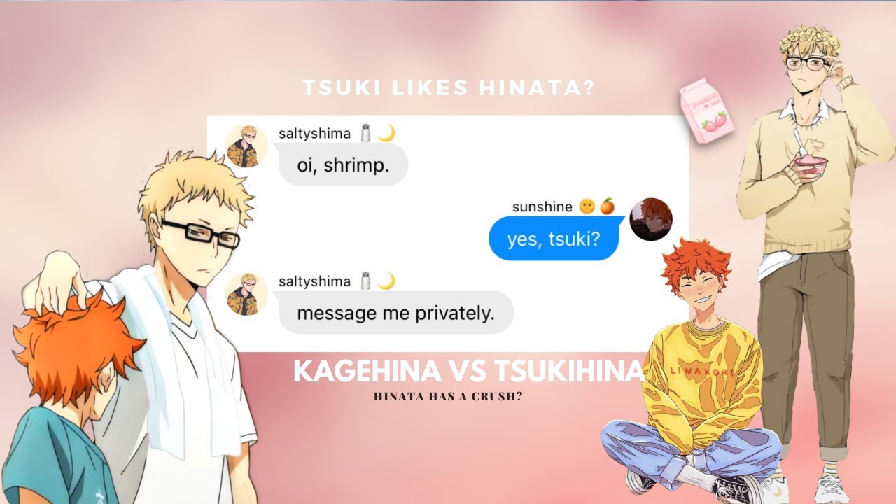 haikyuu texts // hinata's crush |kagehina vs tsukihina| drama, fluff, and iwaoi |episode four|