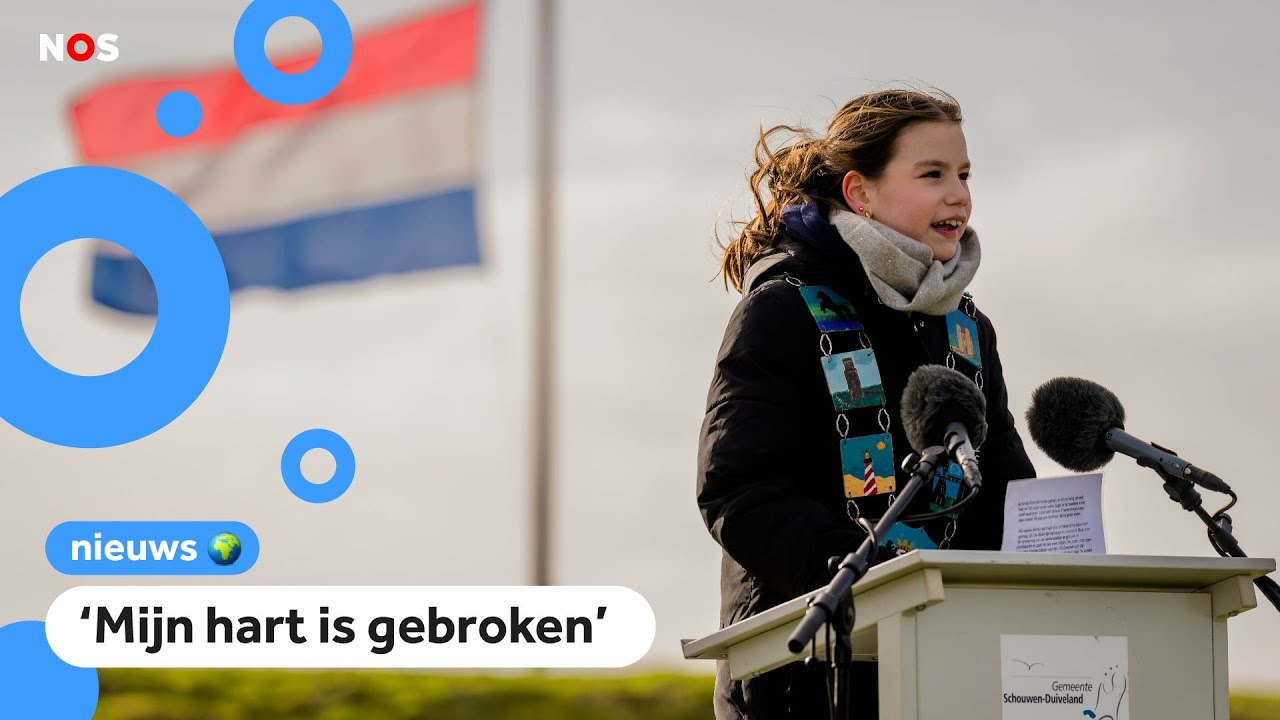 Kinderen herdenken de Watersnoodramp