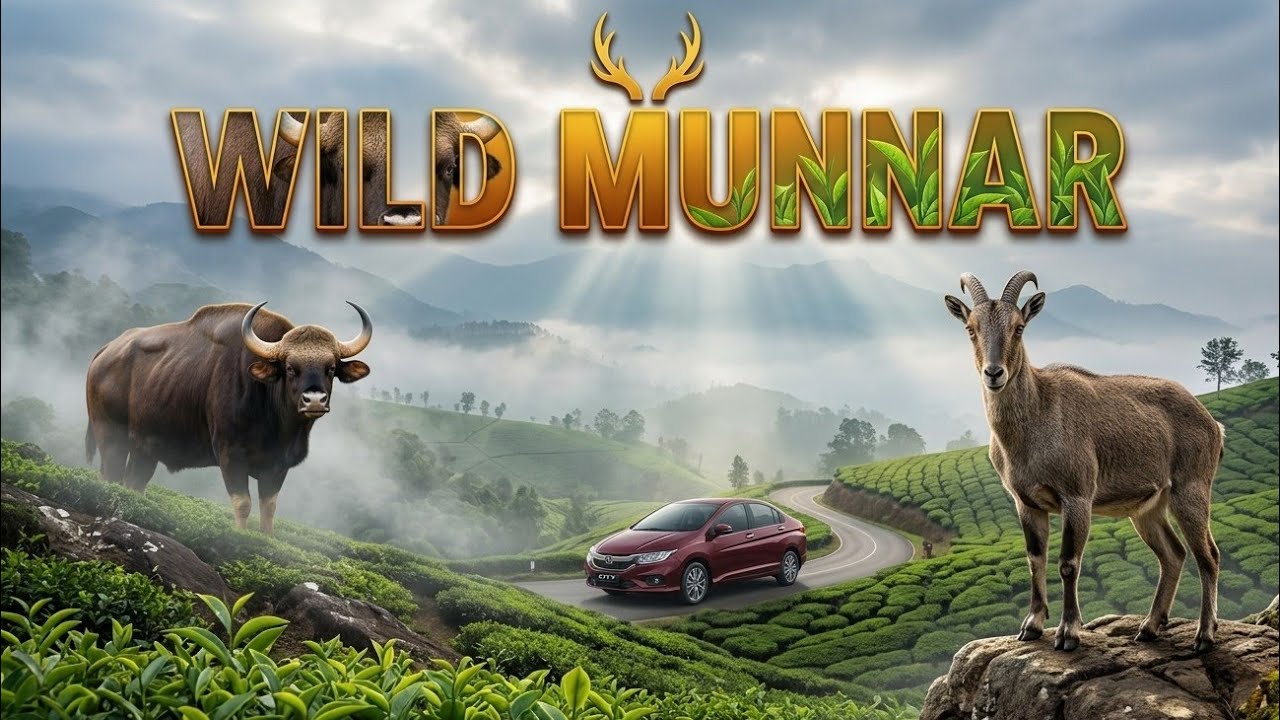 Wild Munnar | Eravikulam National Park, Madupatty Tea Factory, Cloudy roads & wildlife | Kerala Vlog
