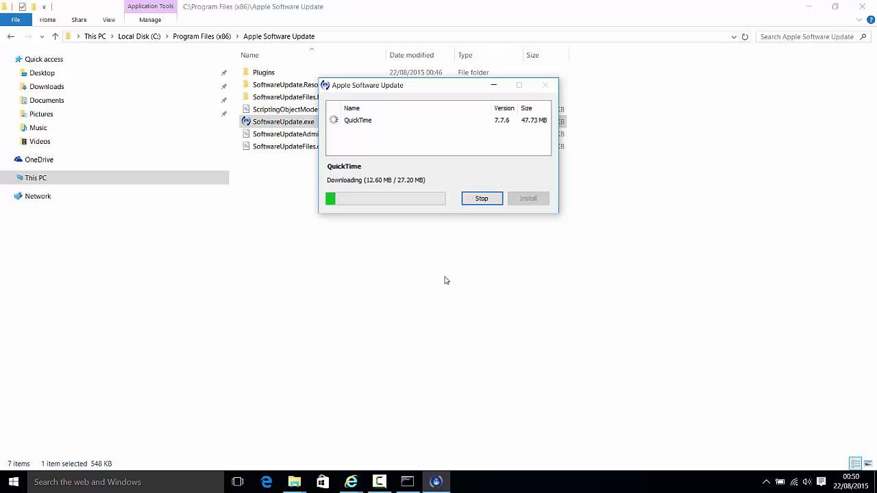 Install Quicktime 7 on Windows 10