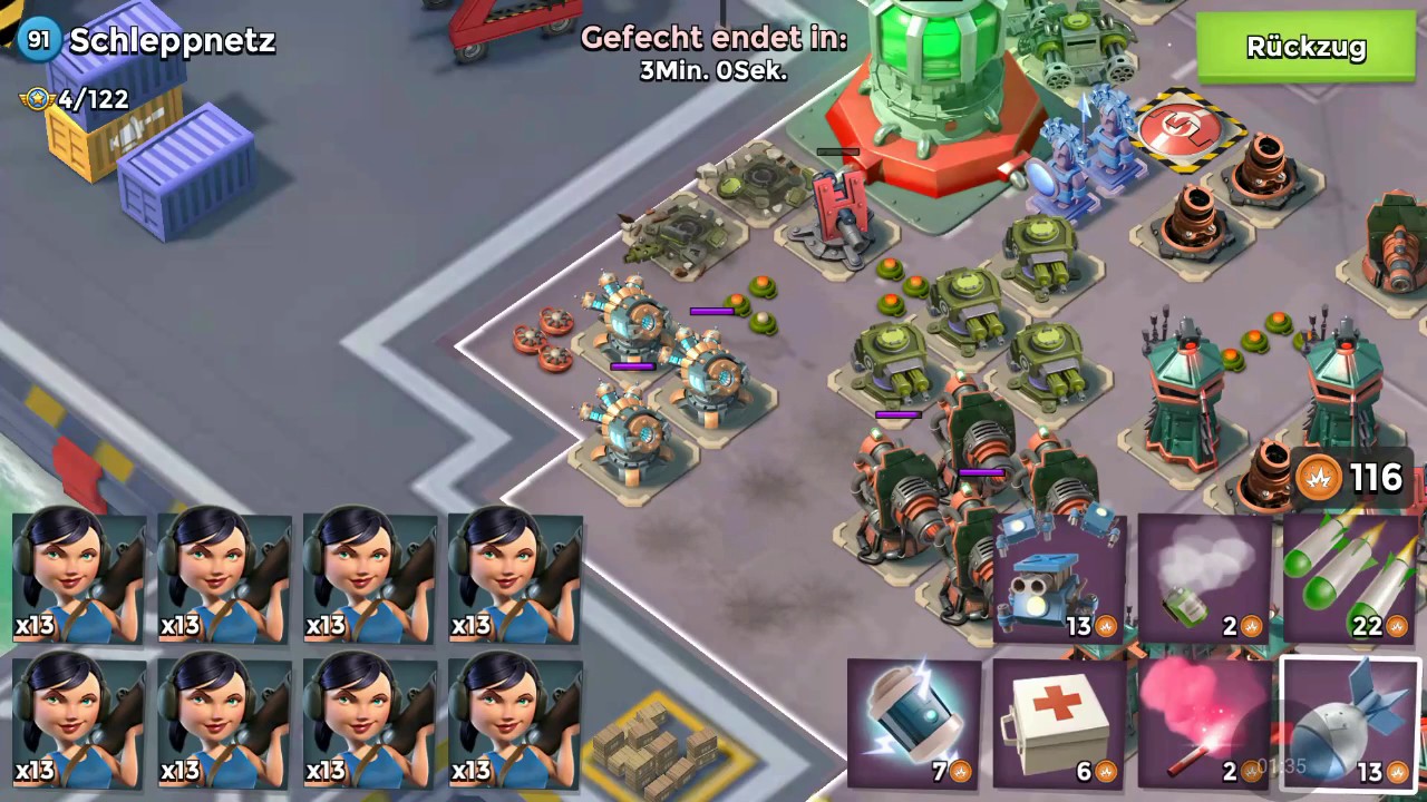 Boom beach OZ Solo Schleppnetz