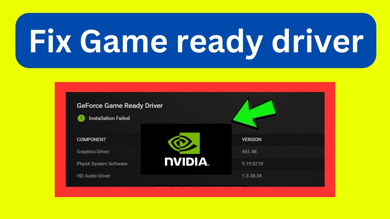 GeForce game ready driver installation failed windows 11/10 | Fix Nvidia driver download failed