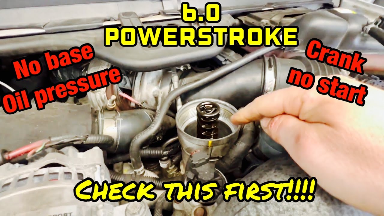 6.0 Powerstroke проворачивает рукоятку, нет запуска, нет базового давления масла