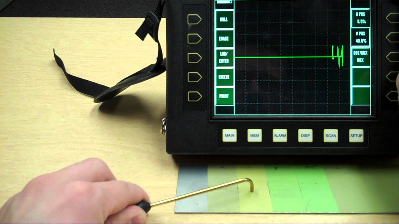 Paint thickness using 500Khz probe