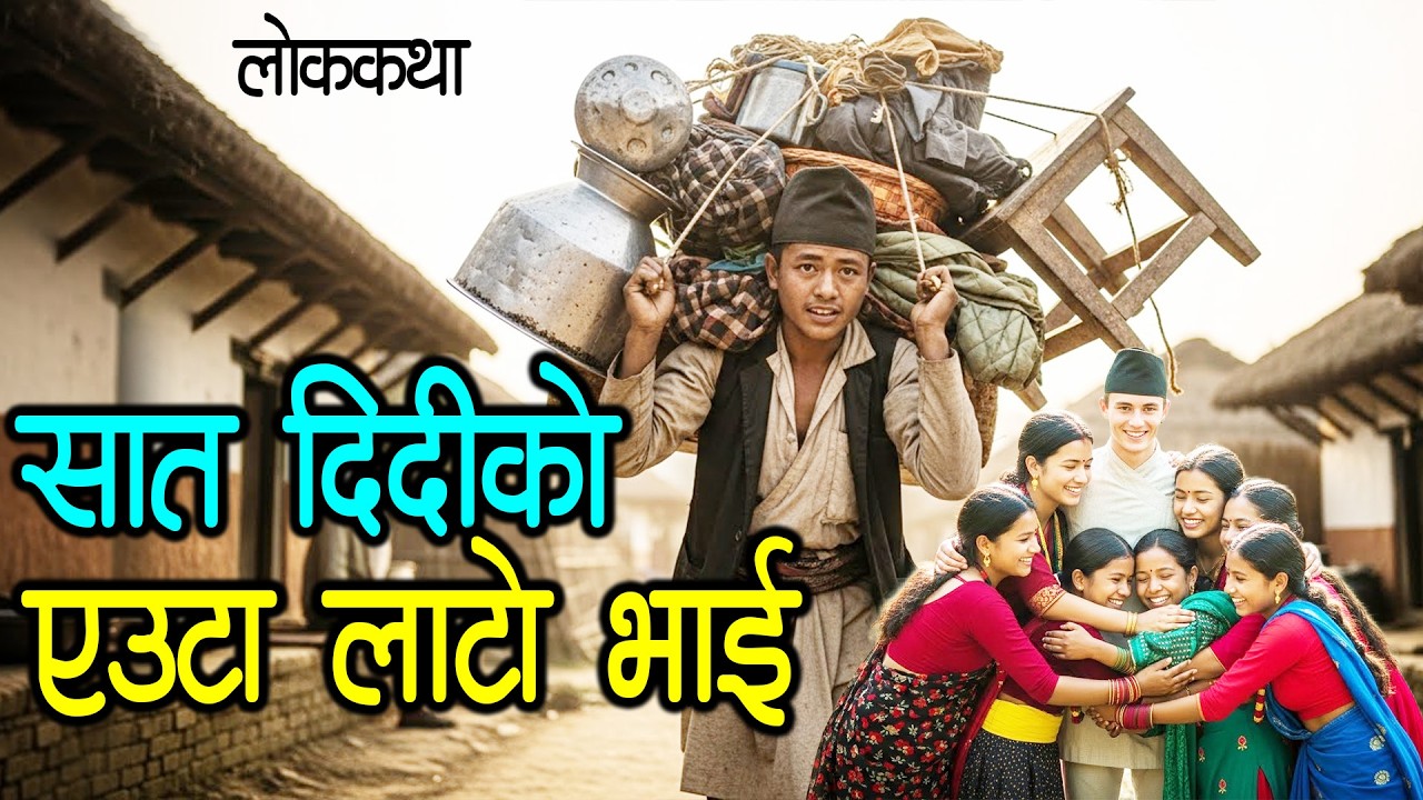 सात दिदीको एउटा लाटो भाइ [SAT DIDI LATO BHAI] Lok Katha Nepali / Folk Tales Nepali / Nepali Katha