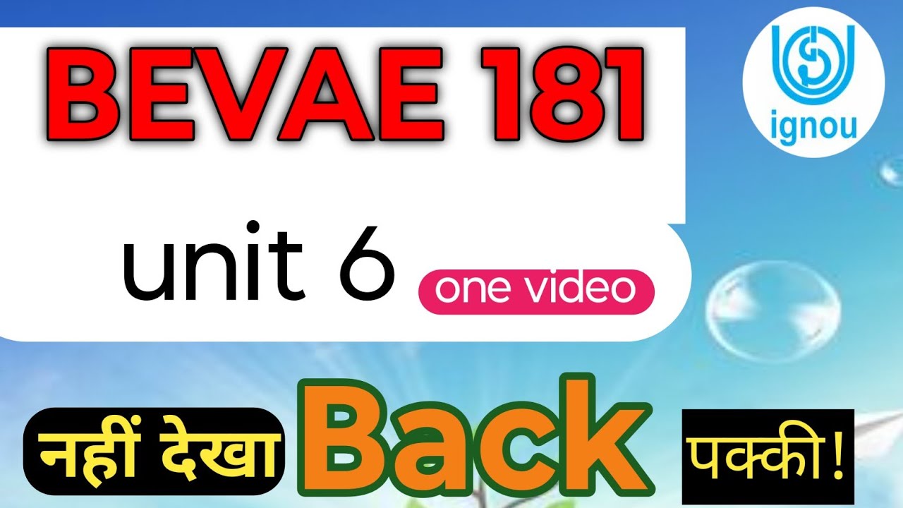 BEVAE 181 unit 6 जैव विविधता मूल्य by Sachin sir 