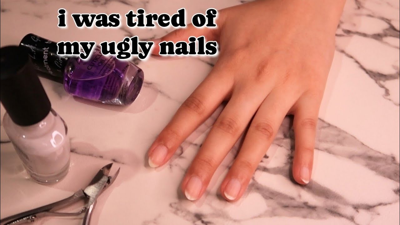 ASMR Manicure at Home | Transforming my ugly nails