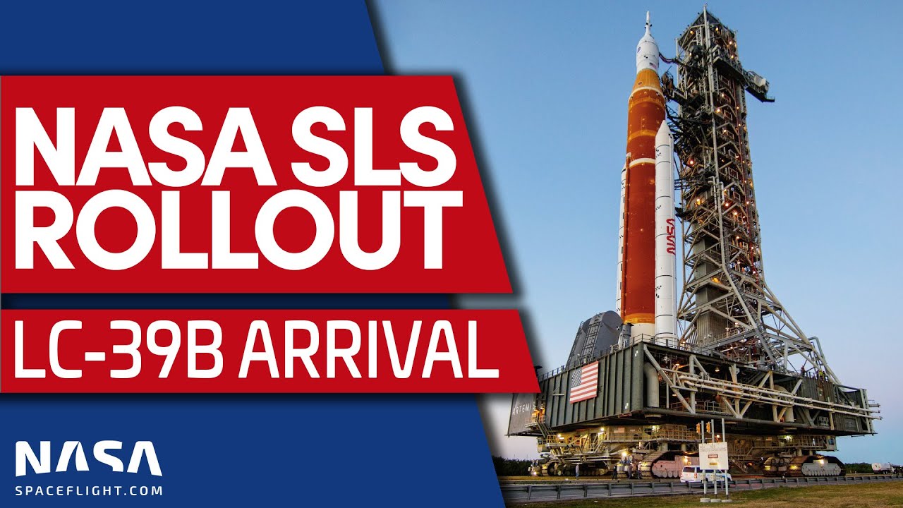 NASA's Space Launch System (SLS) Rocket on the Launch Pad for the First Time