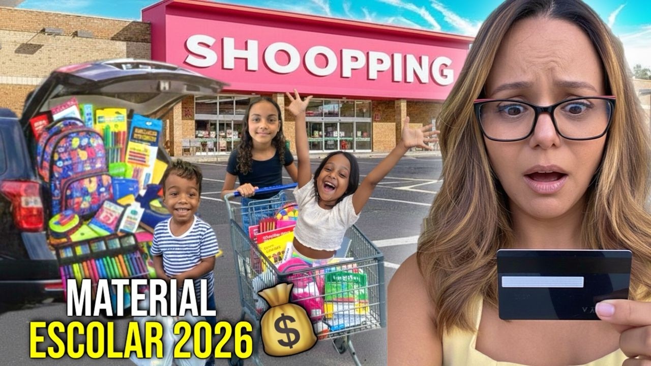 COMPRAS DE MATERIAL ESCOLAR 2026 + ROTINA REAL: ANNE FOI EMBORA? 😱