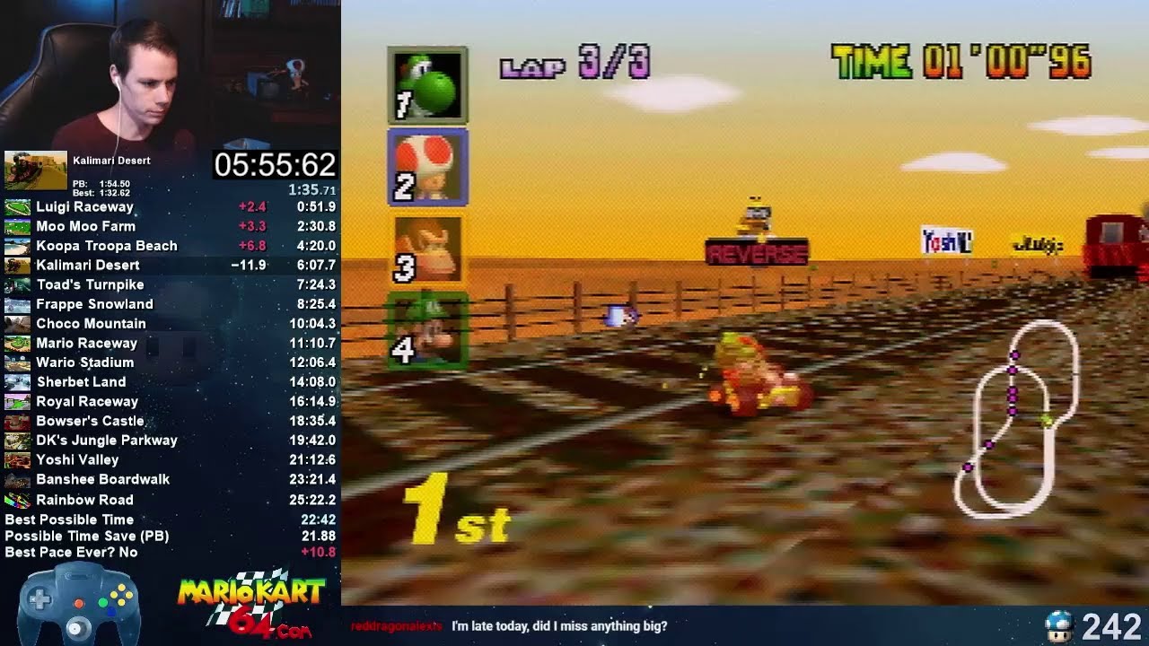 Mario Kart 64 150cc All Cups (Skips) Shortcut Speedrun 25:09 (Former WR)