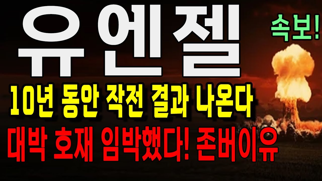 유엔젤 10년 동안 작전결과 나옵니다! 수상한 움직임! 목표가는?
