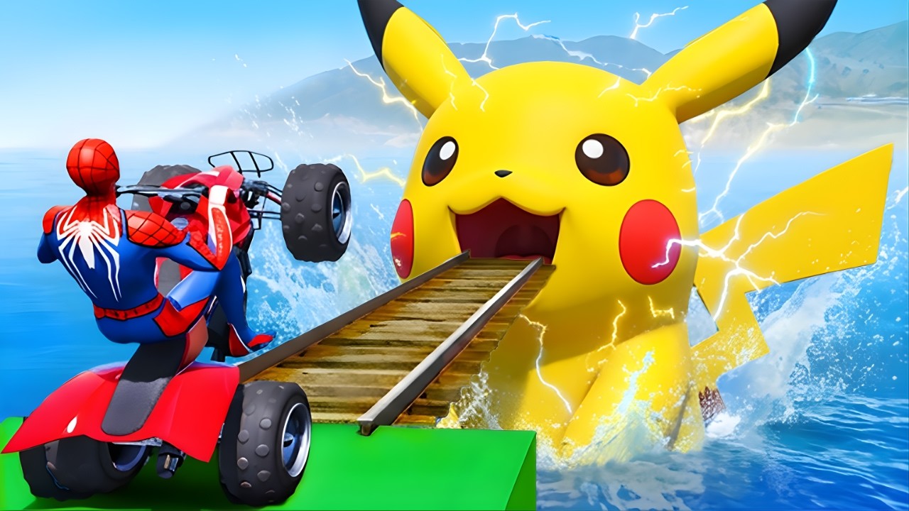 SPIDER-MAN Wins Superheroes vs Rumi Racing Championship l Epic GTA 5 Battle with Pokemon