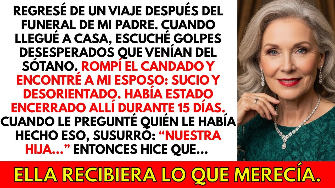 Regresé de mi viaje y encontré a mi esposo encerrado en el sótano. Cuando me dijo quién era...