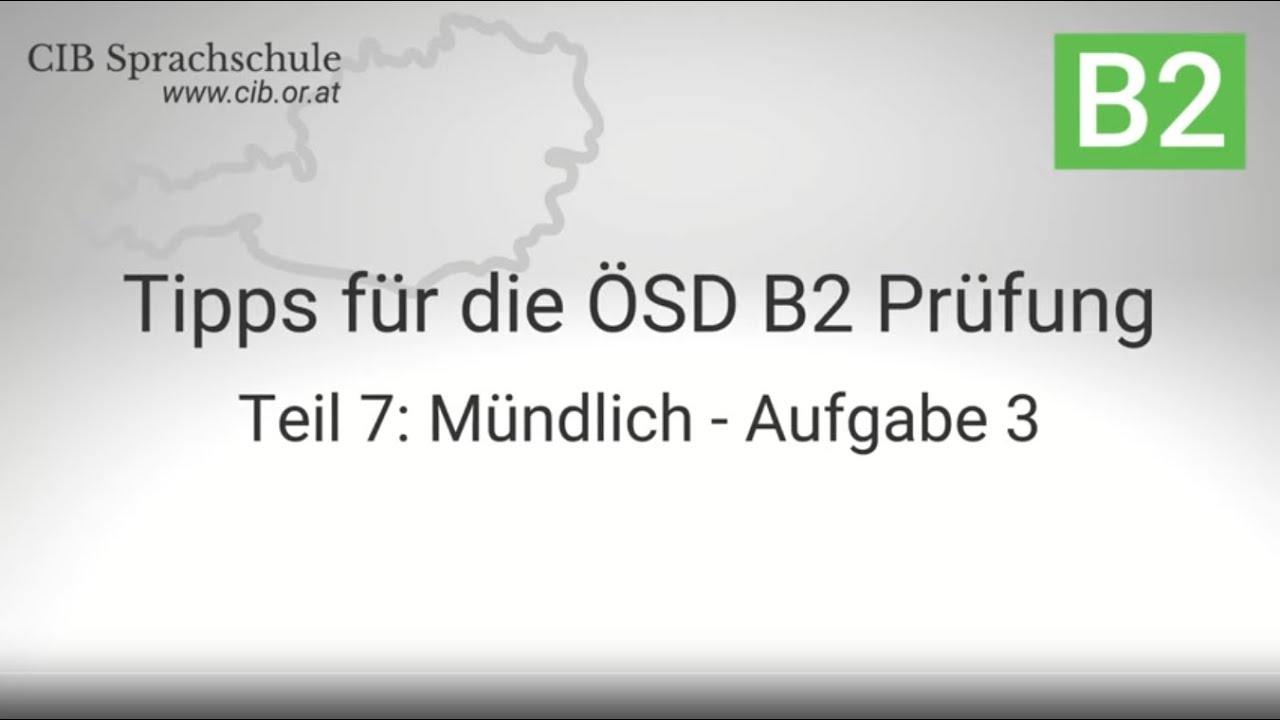 Tipps für die ÖSD B2 Prüfung - Teil 7: Sprechen (Meinung)