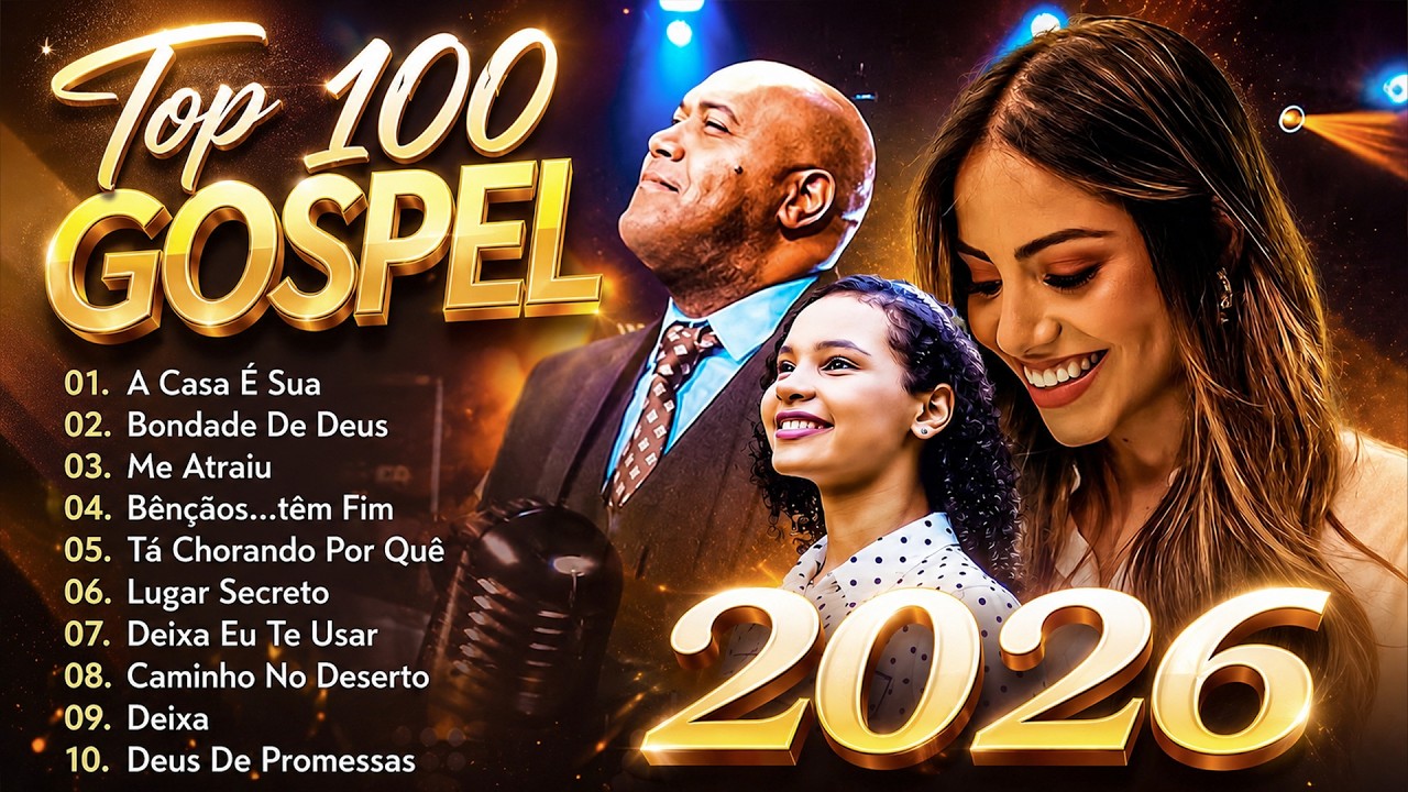 Top 100 M&uacute;sicas Gospel Mais Tocadas 2026, Louvores de Adora&ccedil;&atilde;o 2026, HINOS GOSPEL 2026 #TopGospel