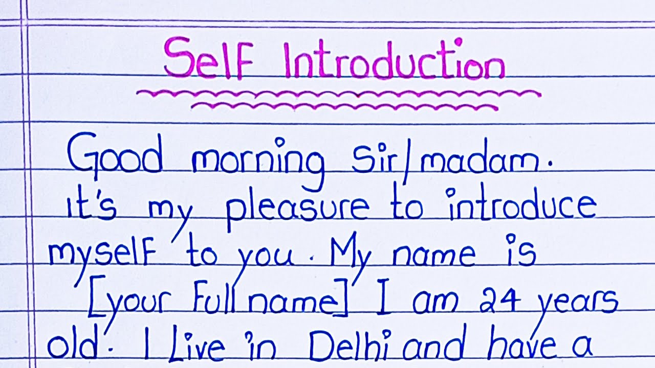 Self Introduction for Students & Interviews | Learn Self Introduction in English | Example