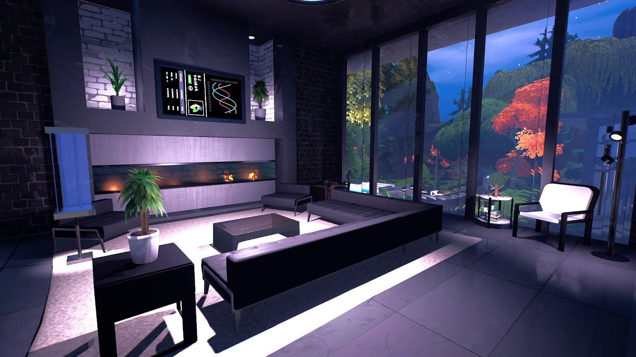 Modern Vacation Mansion in the Woods / Fortnite Creative